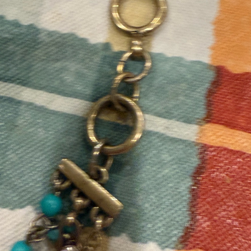 Chloe + Isabel Layered Charm Bracelet | Turquoise Beads - Picture 7 of 7